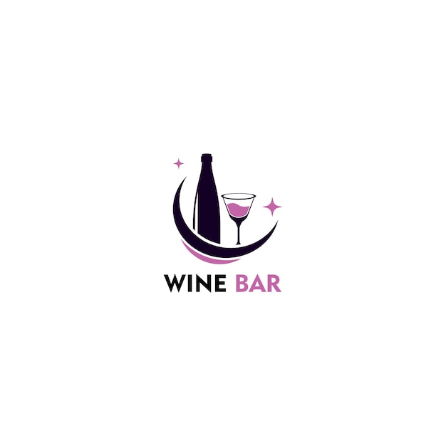Ontwerpsjabloon voor wijnlogo Vectorillustratie van pictogram