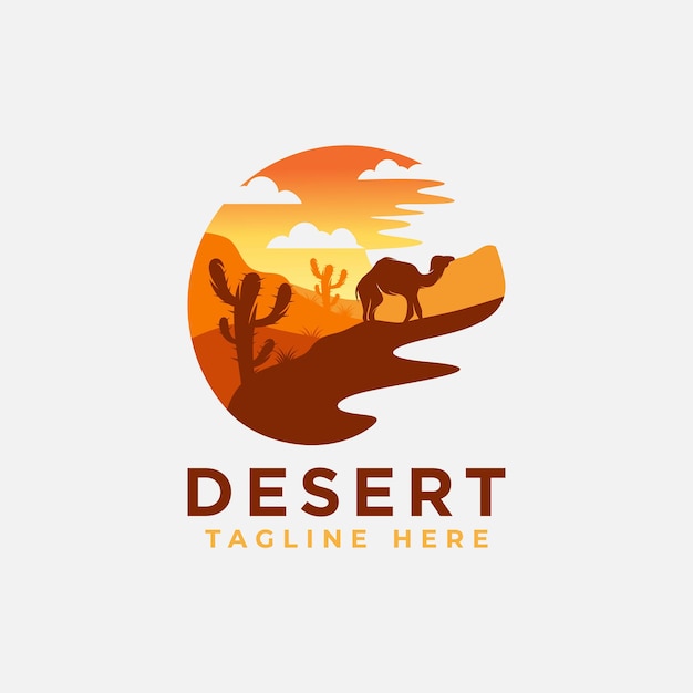 Ontwerpsjabloon voor woestijnlogo
