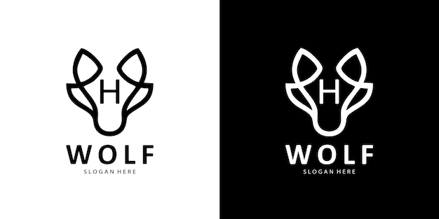 Ontwerpsjabloon voor wolf-logo