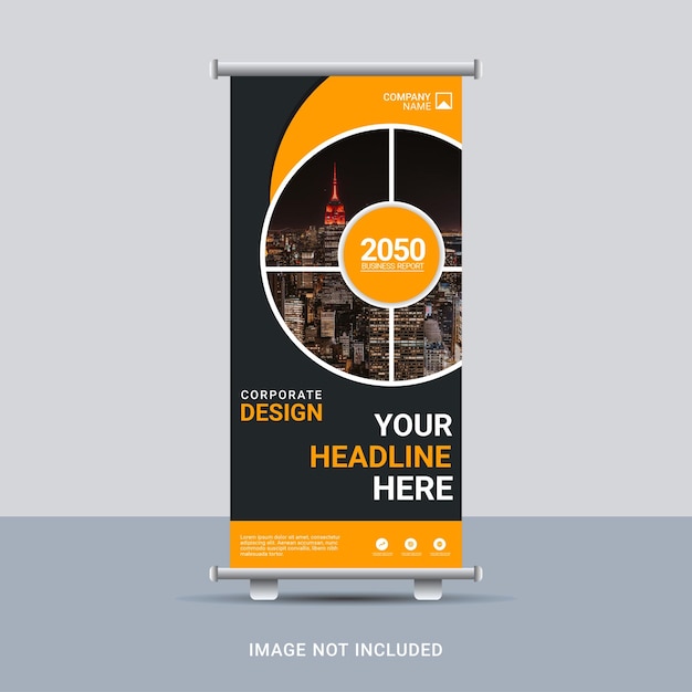 Vector ontwerpsjabloon voor zakelijke roll-up banner