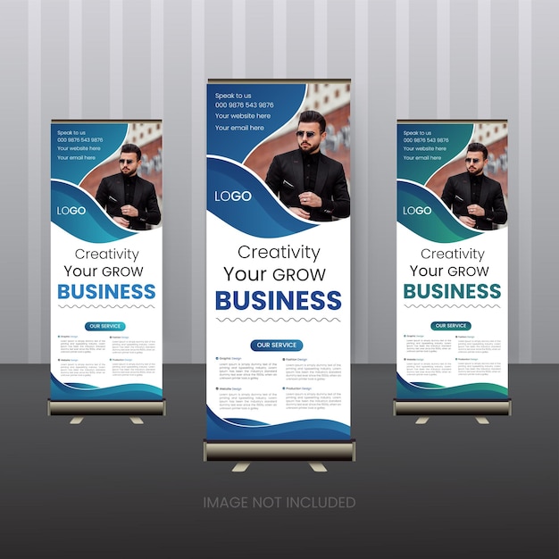 Ontwerpsjabloon voor zakelijke roll-up banner