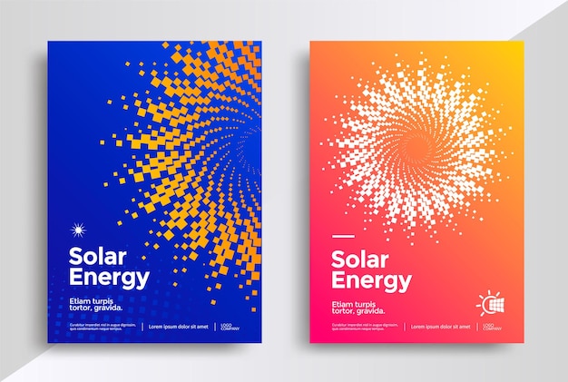 Vector ontwerpsjabloon voor zonne-energie.