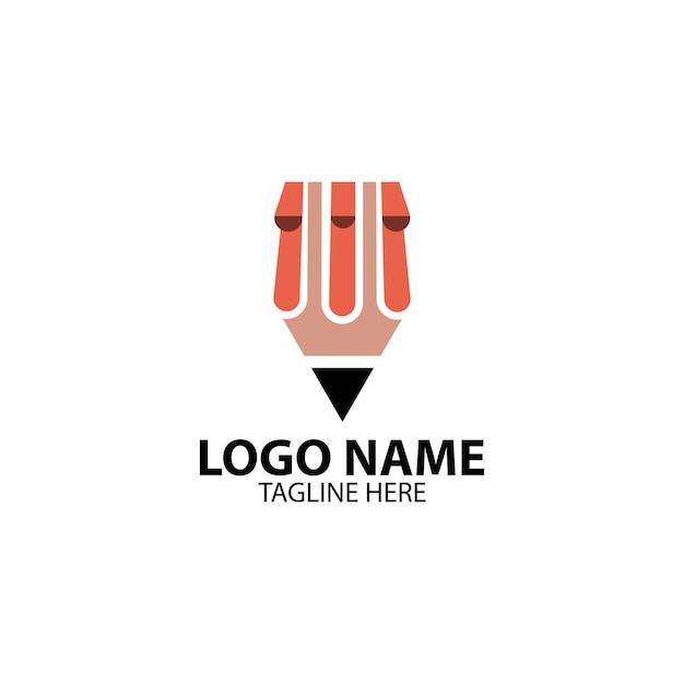 ontwerpvector van het logo van de potloodwinkel