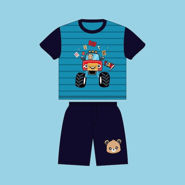 Vector ontwerpvector voor t-shirts voor kinderen