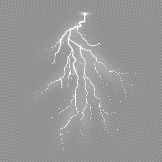 Onweer en bliksem het effect van licht en glans