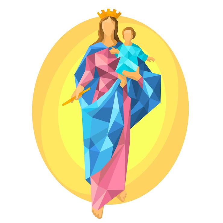 Onze Lieve Vrouw Hulp der Christenen Maagd Maria met kind Jezus