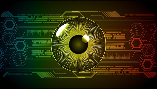 oog cyber circuit toekomstige technologie concept achtergrond