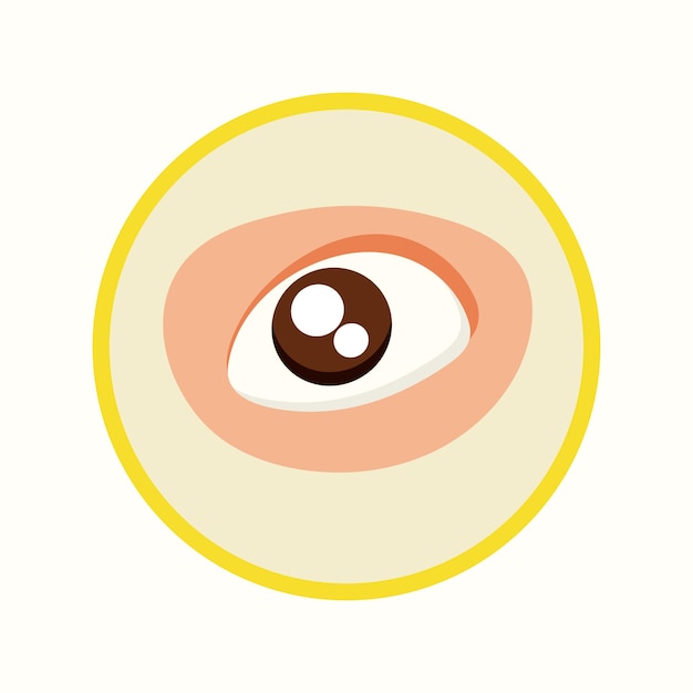 Oog in cartoon-stijl. vector illustratie