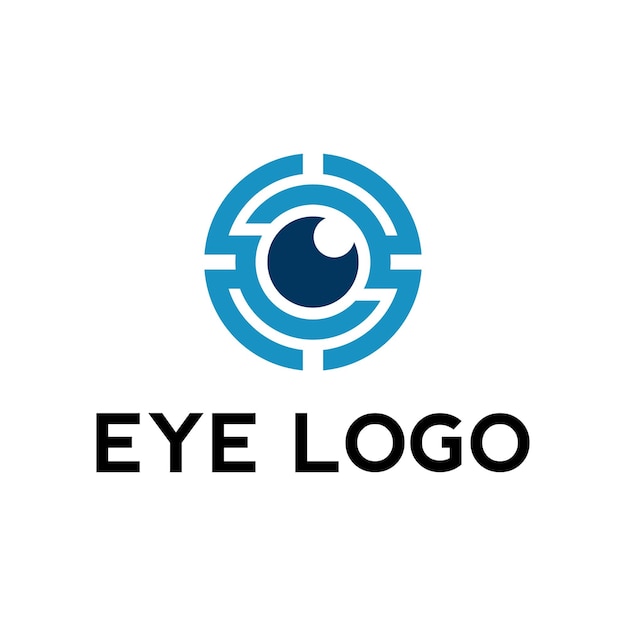 Oog logo vector ontwerpsjabloon