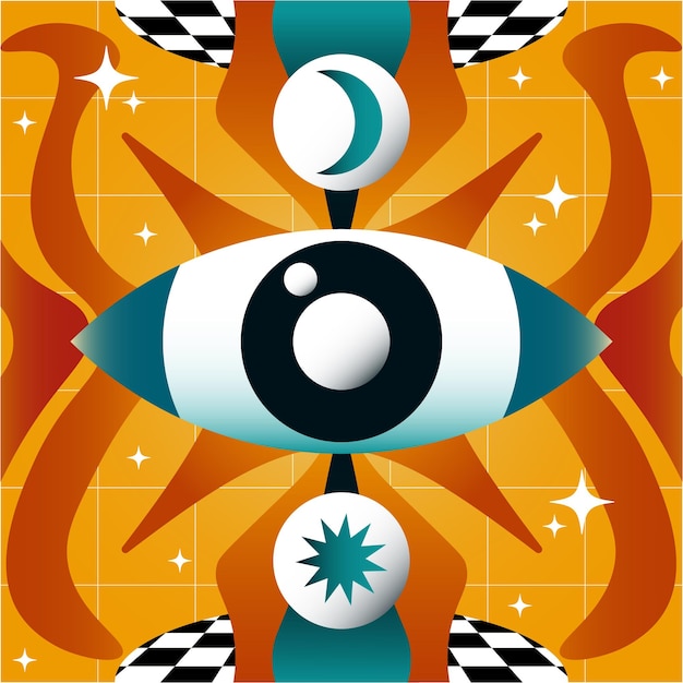 Oog psychedelische illustratie