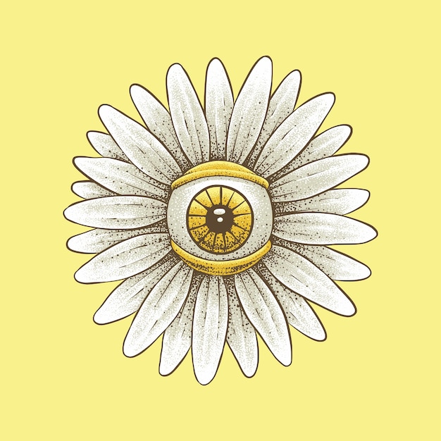 Vector oog van daisy flower