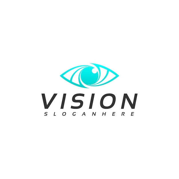 Oog visie logo ontwerp vector