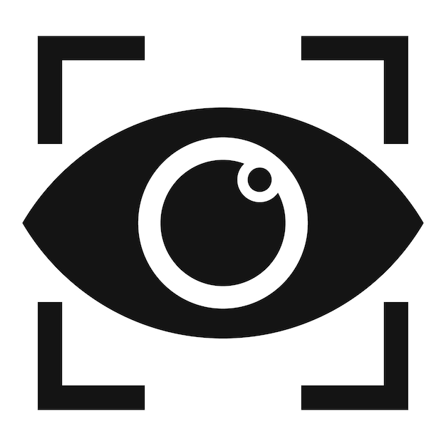 Oogbesturing vr tour icoon eenvoudige vector pijl app