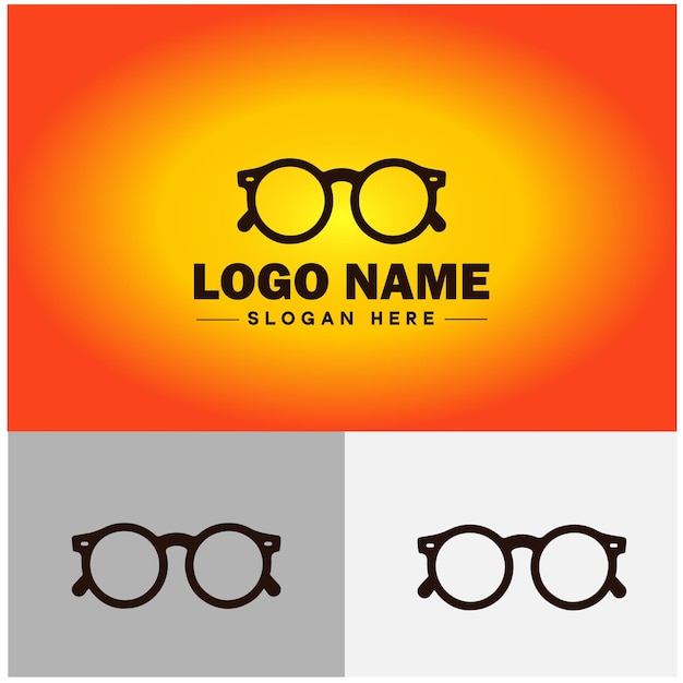 Oogbril logo icoon zonnebril Optische moderne unieke mode icoon vector voor zakelijke app silhouet bril logo sjabloon