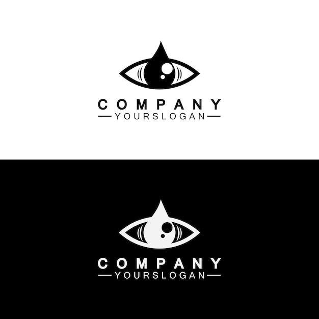 Oogdruppel logo pictogram ontwerpsjabloon