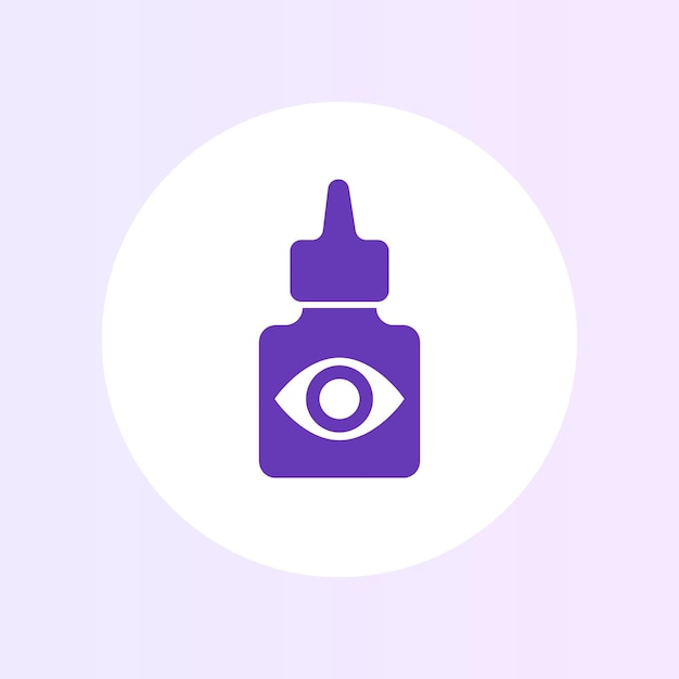 Oogdruppels fles pictogram vector