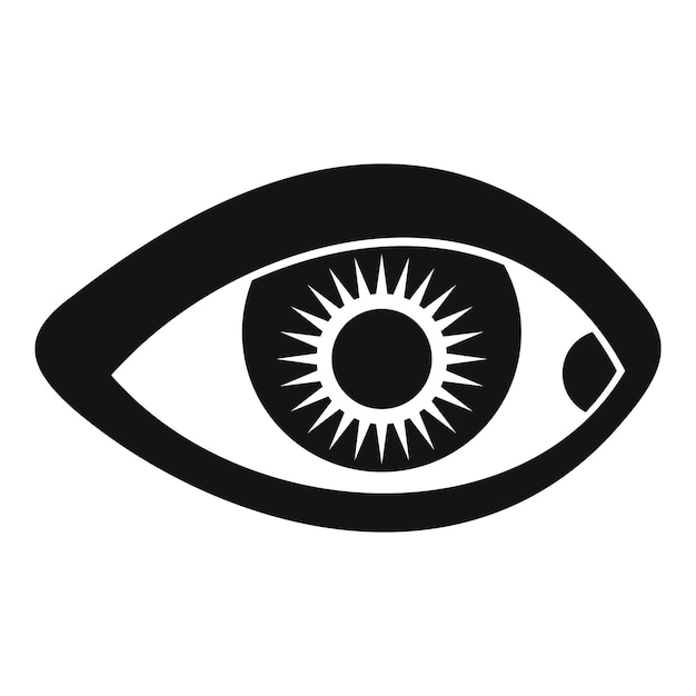 Oogpictogram Eenvoudige illustratie van oogvectorpictogram voor het web
