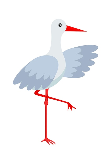 Ooievaar Wild Bird Vector illustratie