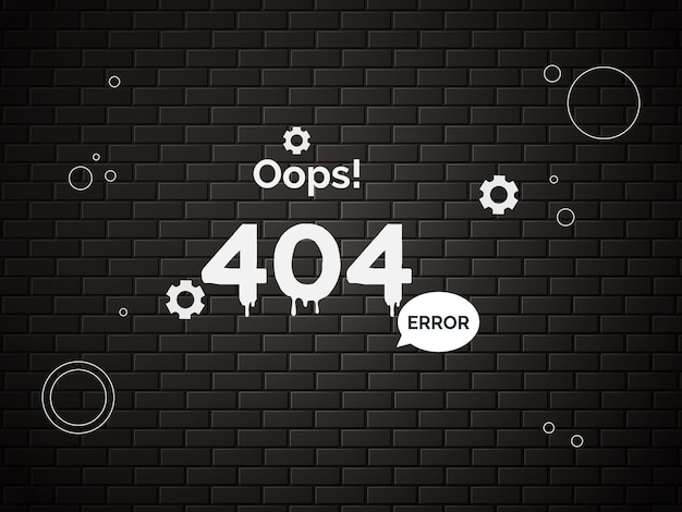 Vector oops! 404 error for landing page concept illustration