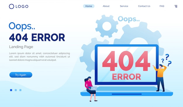 Упс 404 Ошибка плоской страницы сайта