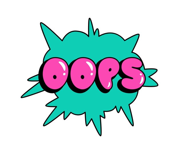 Oops Comic Sticker