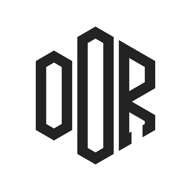 OOR Logo Design Initial Letter OOR Monogram Logo using Hexagon shape