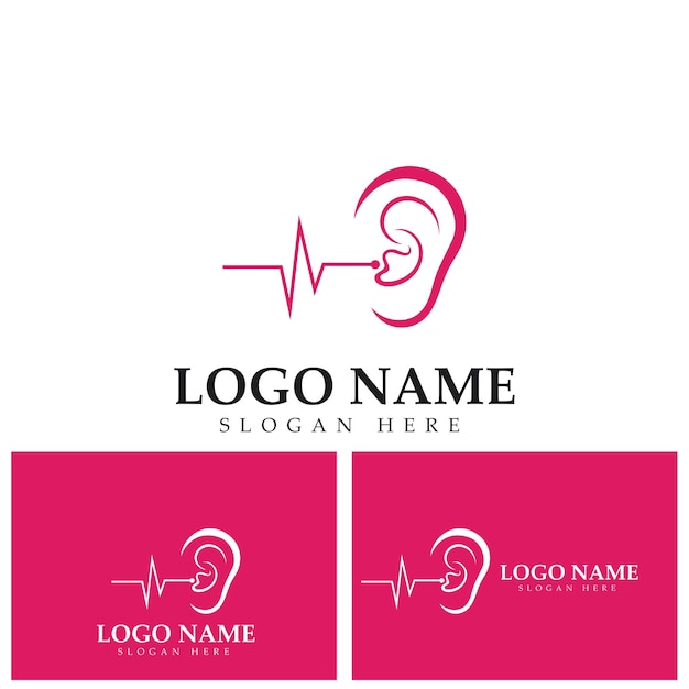 Oor Logo sjabloon vector pictogram