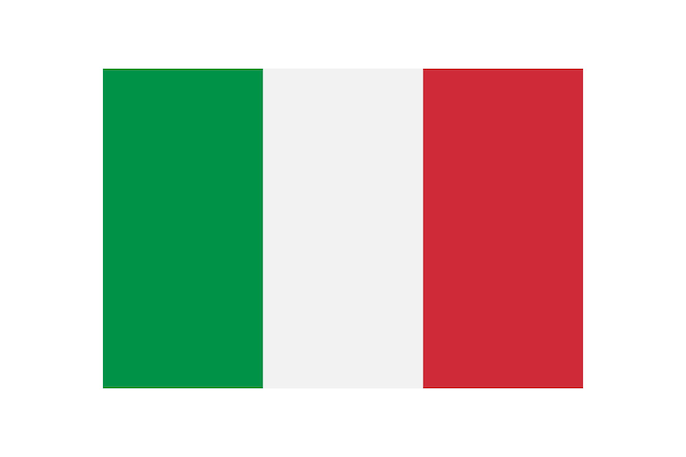 Vector oorspronkelijke kleur en verhoudingen van de italiaanse vlag