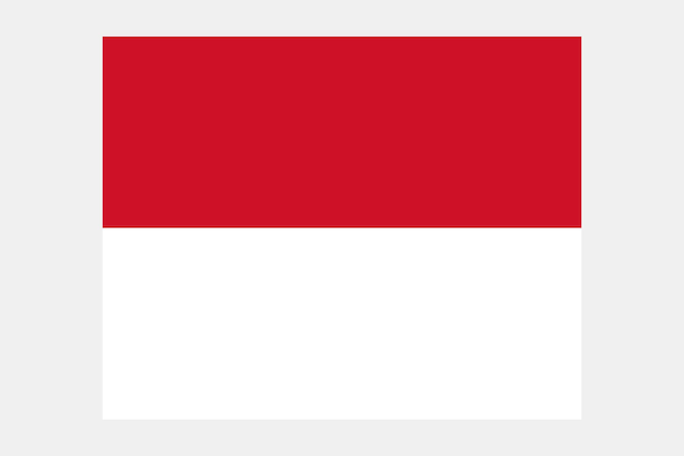 Oorspronkelijke kleur en verhoudingen van de vlag van Monaco