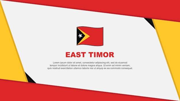Oost-Timor Vlag Abstracte Achtergrond Ontwerpsjabloon Oost-Timor Onafhankelijkheidsdag Banner Cartoon Vector Illustratie Oost-Timor Onafhankelijkheidsdag