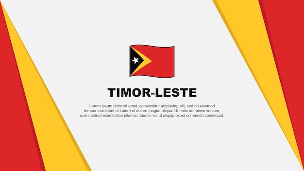 Oost-Timor Vlag Abstracte Achtergrond Ontwerpsjabloon Oost-Timor Onafhankelijkheidsdag Banner Cartoon Vector Illustratie Oost-Timor Vlag