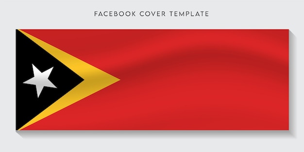 Oost-timor vlag facebock voorbladsjabloon backgrond