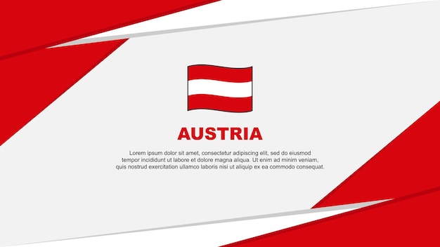 Oostenrijk vlag abstracte achtergrond ontwerpsjabloon oostenrijk onafhankelijkheidsdag banner cartoon vector illustratie oostenrijk
