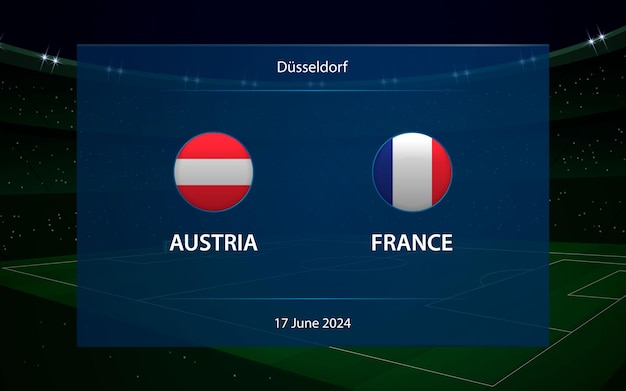 Oostenrijk vs Frankrijk Europa voetbaltoernooi 2024