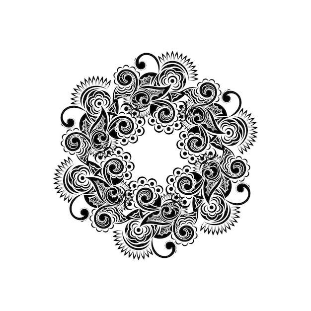 Oosters patroon met arabesken en bloemenelementen op een witte achtergrond Vectorillustratie