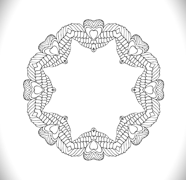 Oosters vectorpatroon Vector mooie zwarte mandala