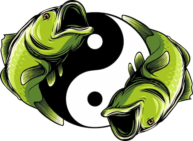 Oosters Yin Yang Vissymbool