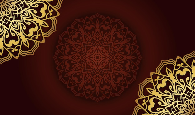 Oosterse hand getekend plat nieuwe kleurovergang luxe kleur mandala creatieve achtergrond ontwerp premium vector sjabloon