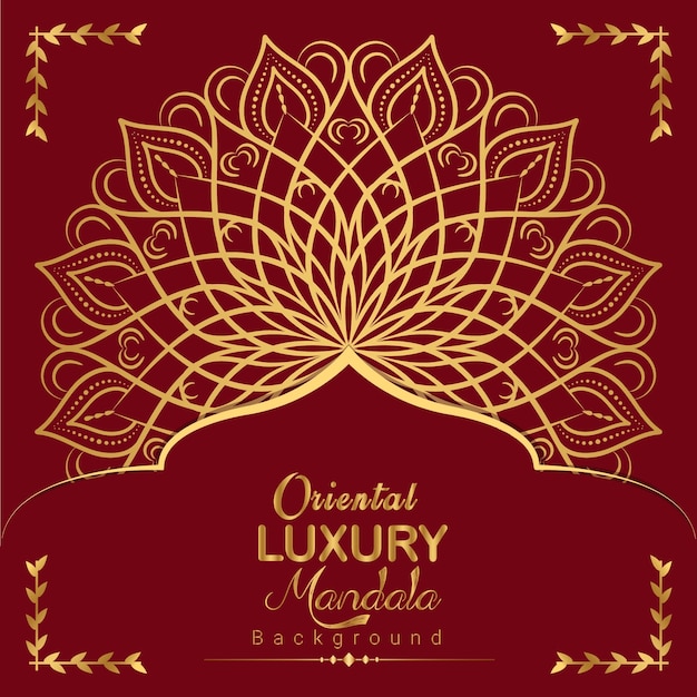 Oosterse luxe mandala-achtergrond