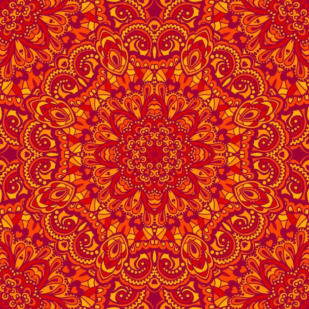 Vector oosterse mandala naadloos.