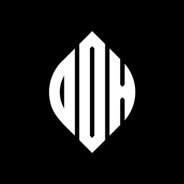oox circle letter logo design with circle and ellipse shape