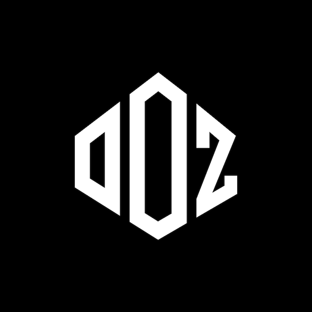 ベクトル ooz (オオズ) のロゴデザインはポリゴン形オオズ (オオーズ) のポリーゴンオオーズ (オオゾ) のポリゴンの形ooz (オーオーズ) オオゾ (オーオズ) ホワイト&ブラックカラーモノグラムビジネス&リアルエステートのロゴです