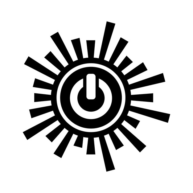 Op de uitknop symbool icoon ontwerp vector illustratie