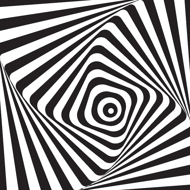 Op pop-art zwart-wit optische illusie ster