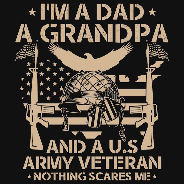 Opa vader veteranendag tshirt ontwerp