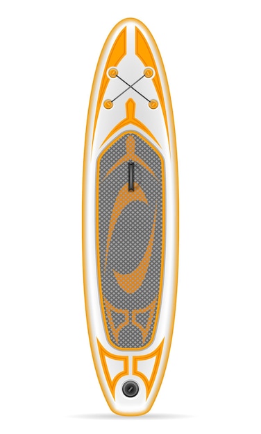 Opblaasbare sup board voor buitenactiviteiten en watersporten vector illustratie