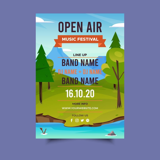 Open air music festival poster