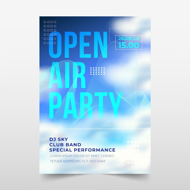 Open air party poster