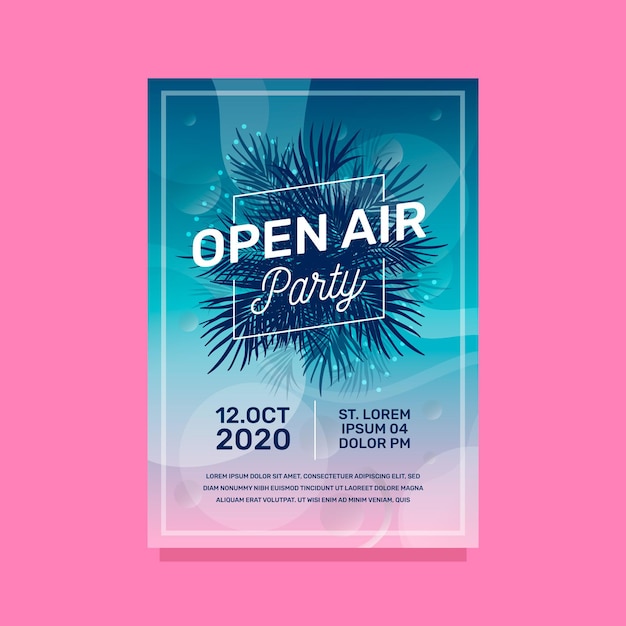 Open air party poster
