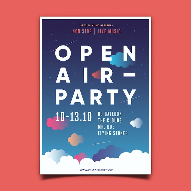 Open air party poster